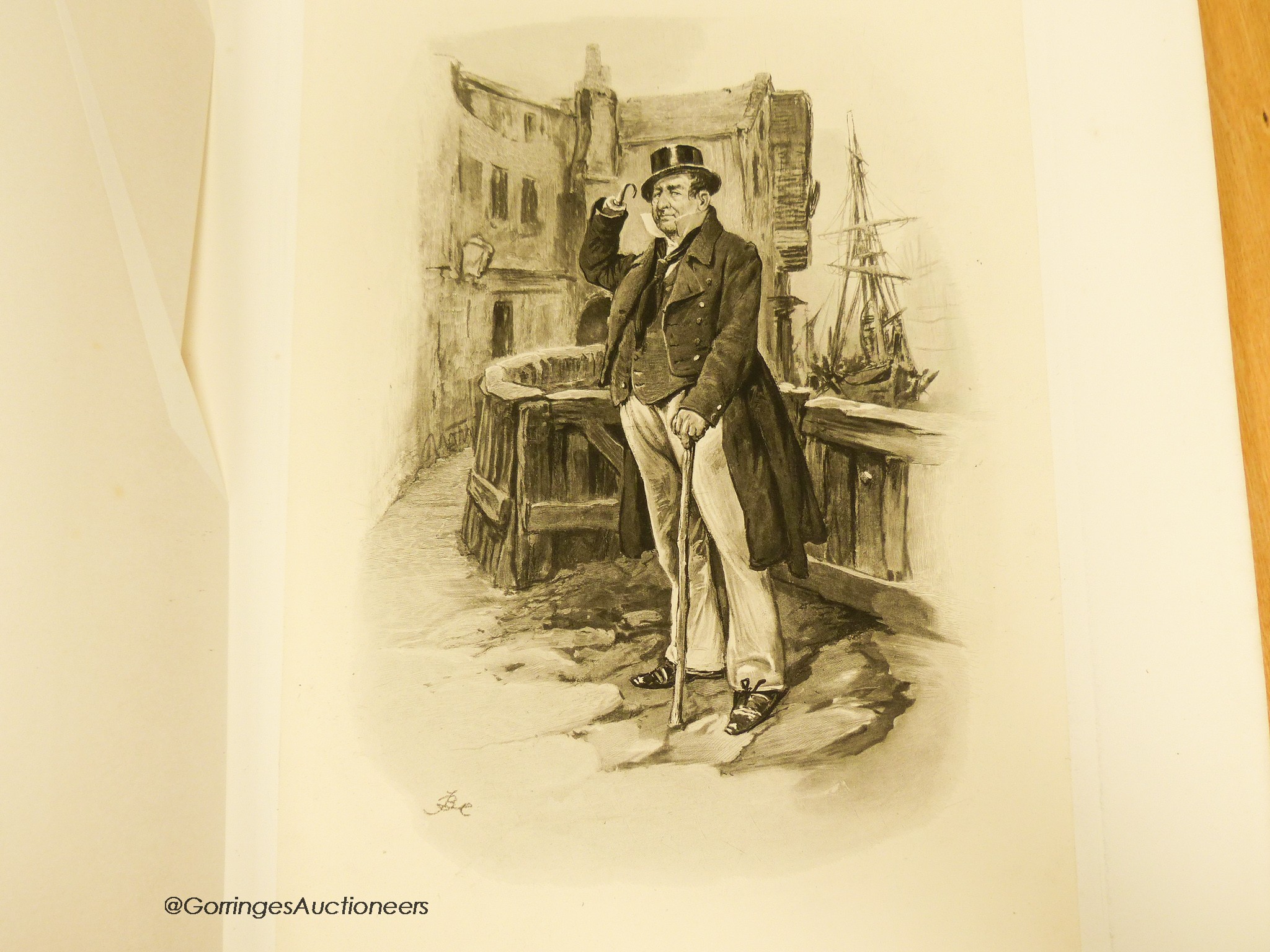 Dickens, Charles - A Gossip About his Life, Work and Characters, 6 vols, folio, original limp boards, with 18 plates by Frederick Barnard, Cassell & Co., London etc., [c. 1894?]